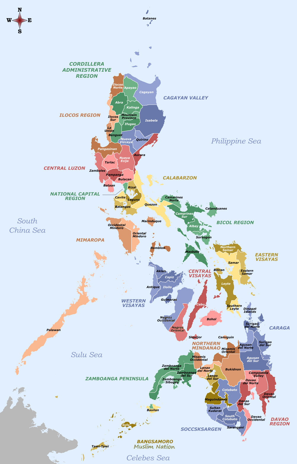 File:Regions provinces philippines 01.png - Philippines