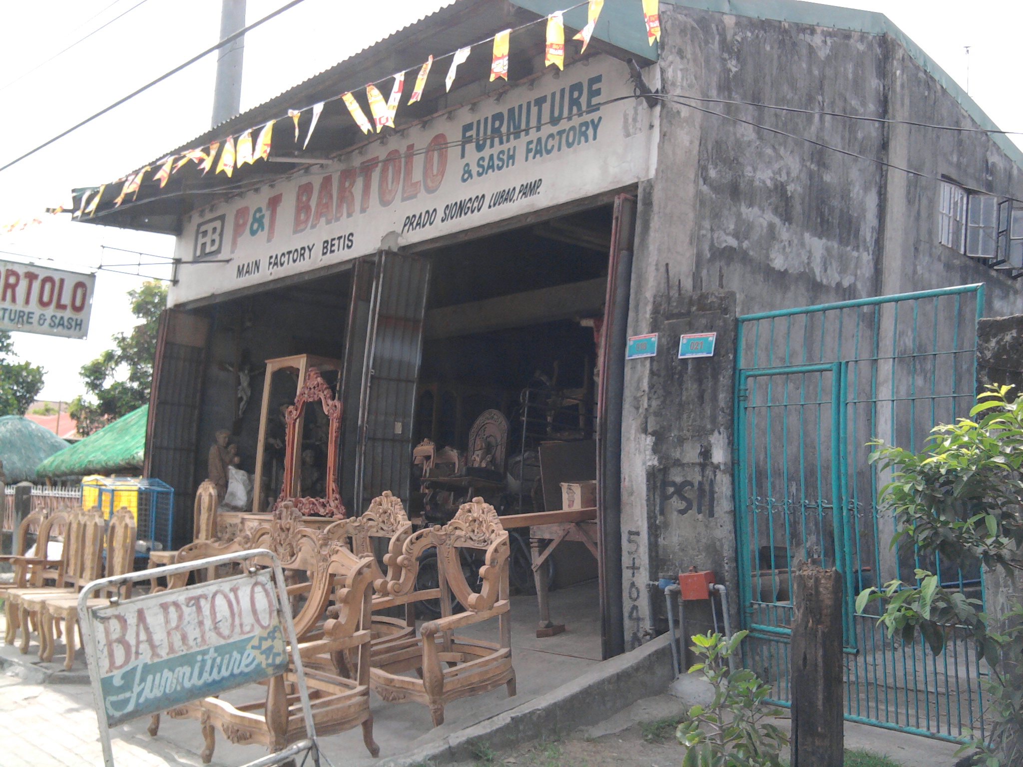 FileP & T Bartolo Furniture & Sash Factory, Prado Siongco, Lubao